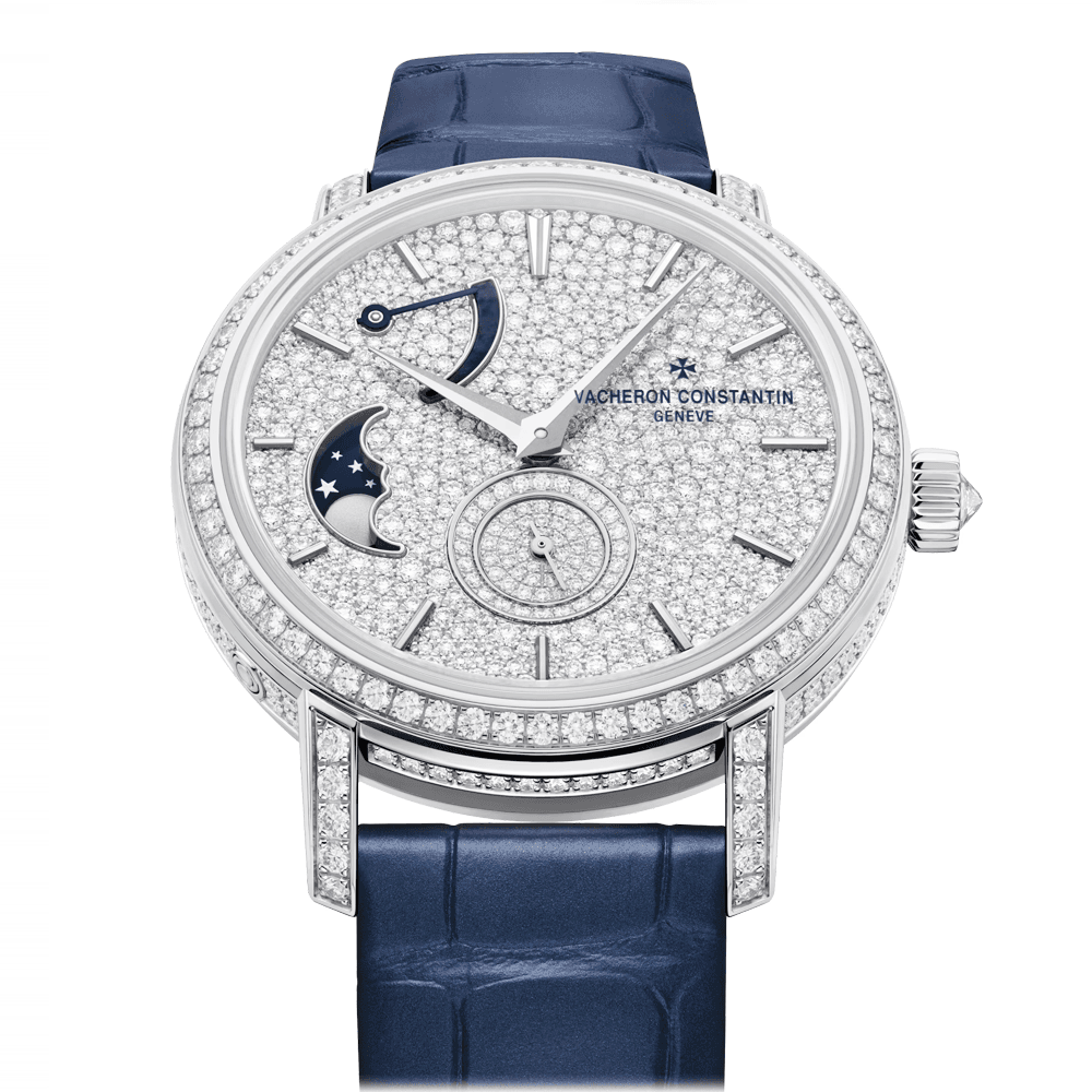 Vacheron Constantin Traditionnelle Moon Phase 18ct White Gold Strap Watch - Berry's Jewellers