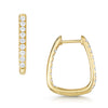 18ct Yellow Gold Round Brilliant Cut Diamond Hoop Earrings