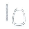 18ct White Gold Round Brilliant Cut Diamond Hoop Earrings