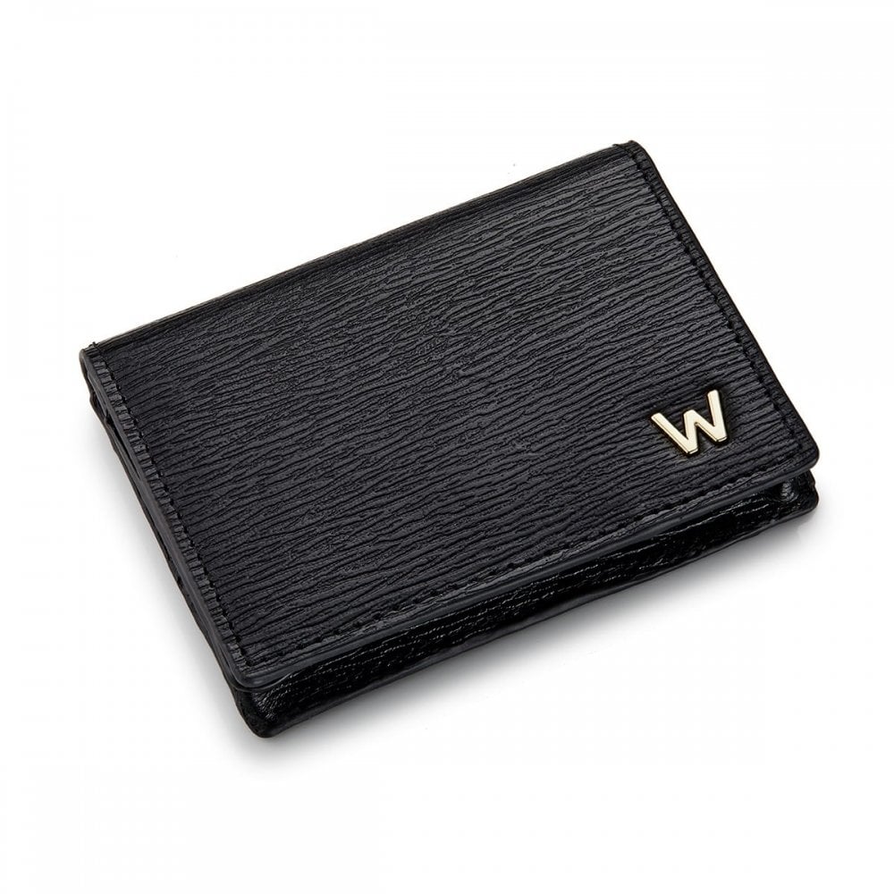 Black Leather Gusset Card Case