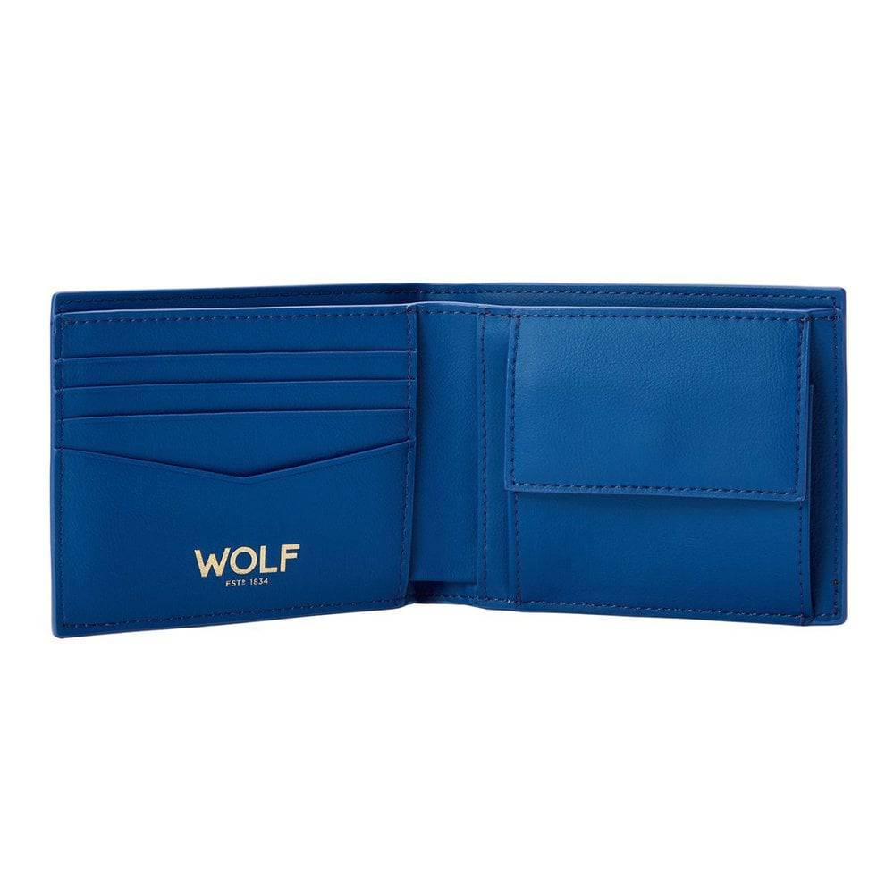 WOLF 1834 Signature Billfold And Coin Blue Recycled Wallet - Berry's Jewellers