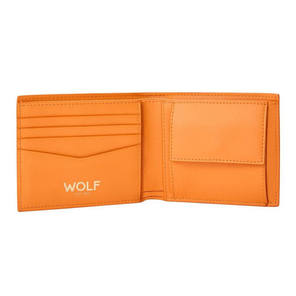 WOLF 1834 Signature Billfold And Coin Orange Recycled Wallet - Berry's Jewellers