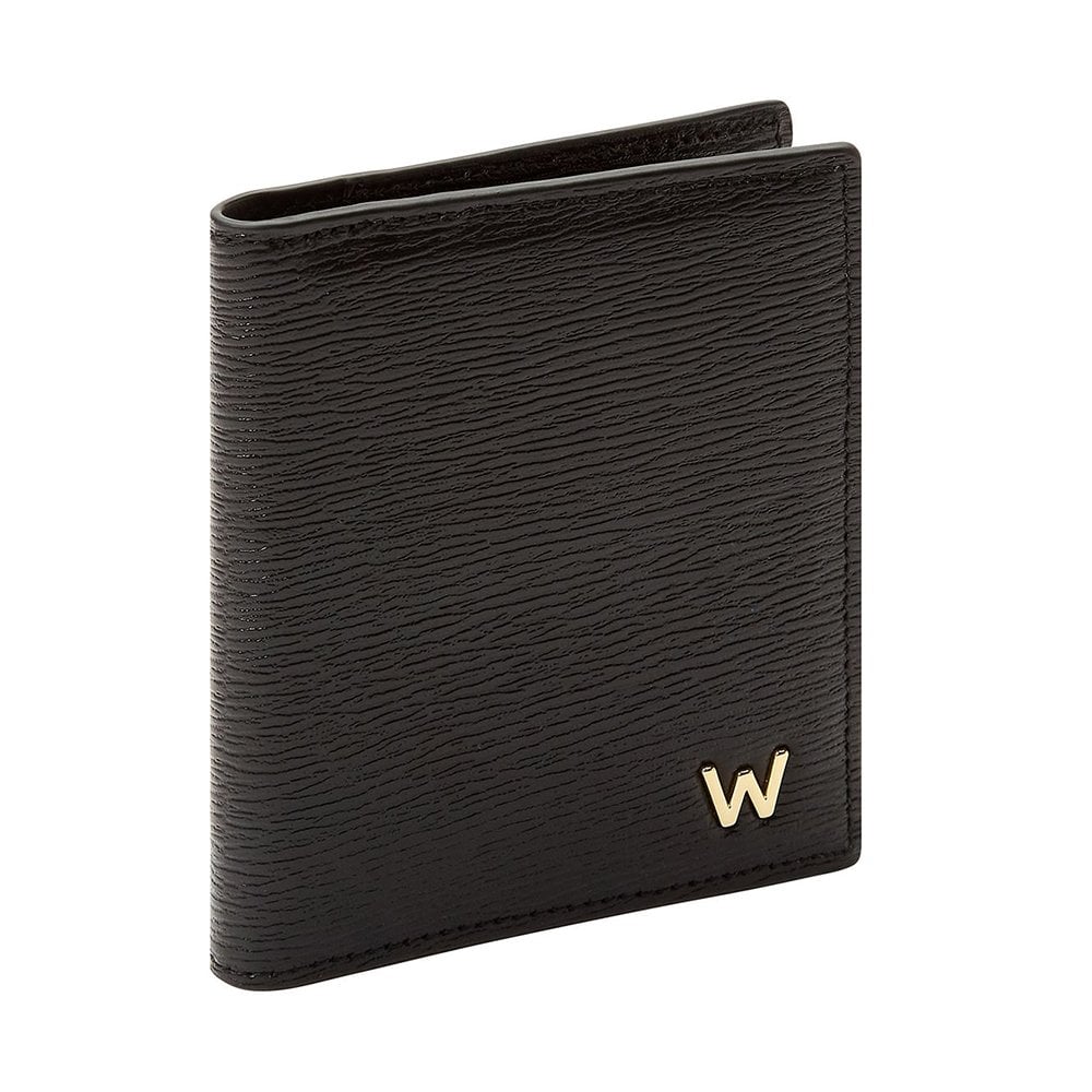 W Collection Black Leather ID Card Case