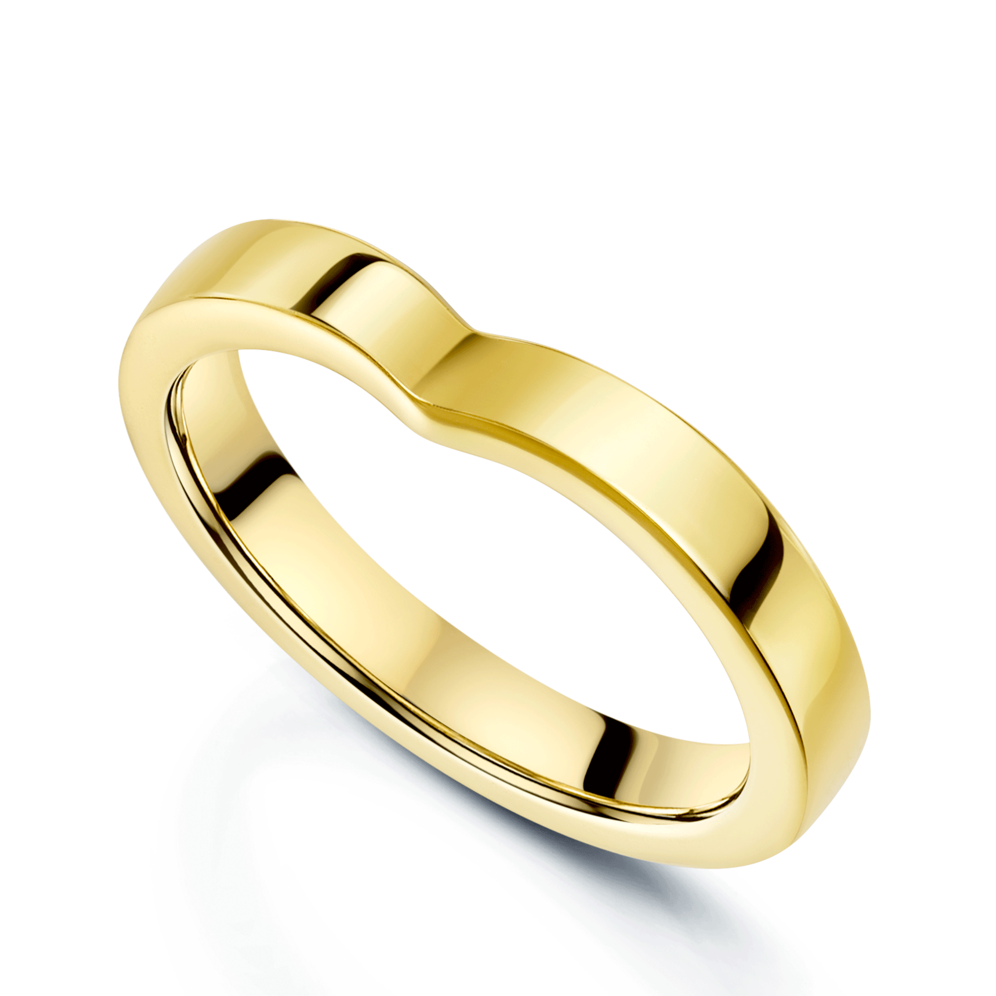 18ct Yellow Gold V Shaped Wedding Ring