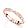 18ct Rose Gold Diamond Set Double Row Shaped Wedding Ring