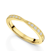 18ct Yellow Gold Diamond Set Shaped Wedding Ring