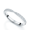 Platinum Diamond Set Shaped Wedding Ring