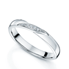 Platinum Diamond Set Twist Shaped Wedding Ring