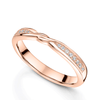 Berry's 18ct Rose Gold Diamond Twist Shaped Knot Design Wedding Ring - Berry's Jewellers