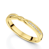 18ct Yellow Gold Diamond Twist Shaped Knot Design Wedding Ring