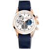 Zenith CHRONOMASTER Open 39.5mm 18ct Rose Gold Silver Dial El Primero Strap Watch - Berry's Jewellers