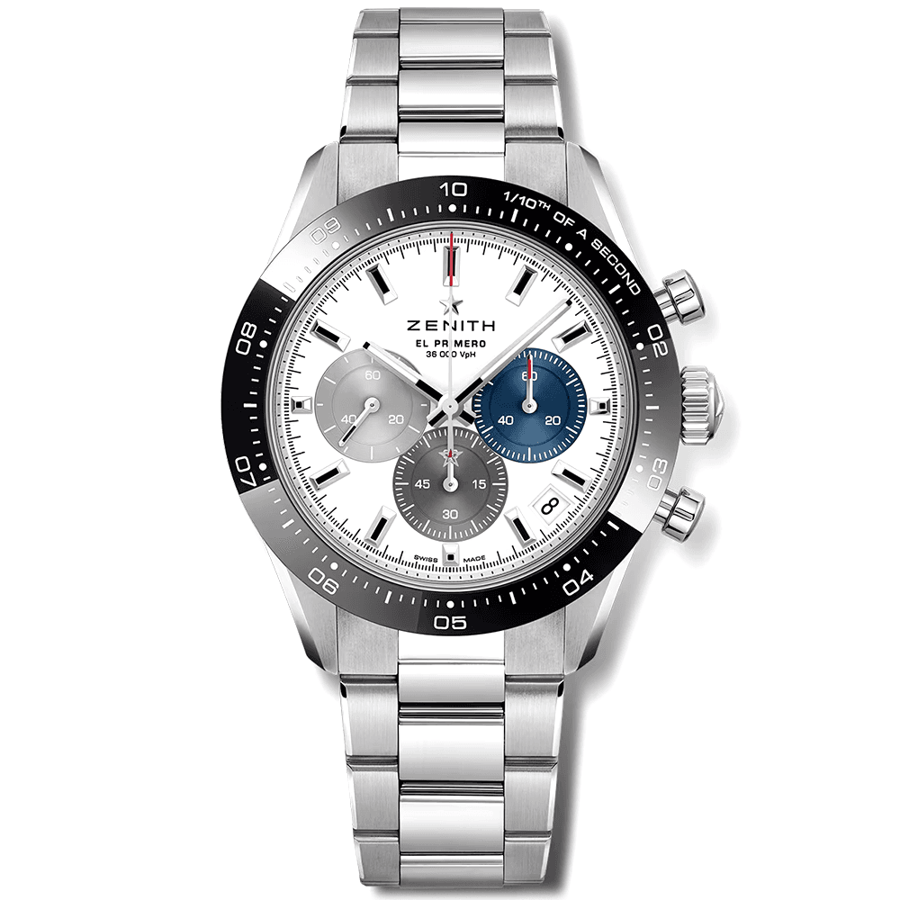 Zenith CHRONOMASTER Sport 41mm White Dial El Primero Bracelet Watch - Berry's Jewellers