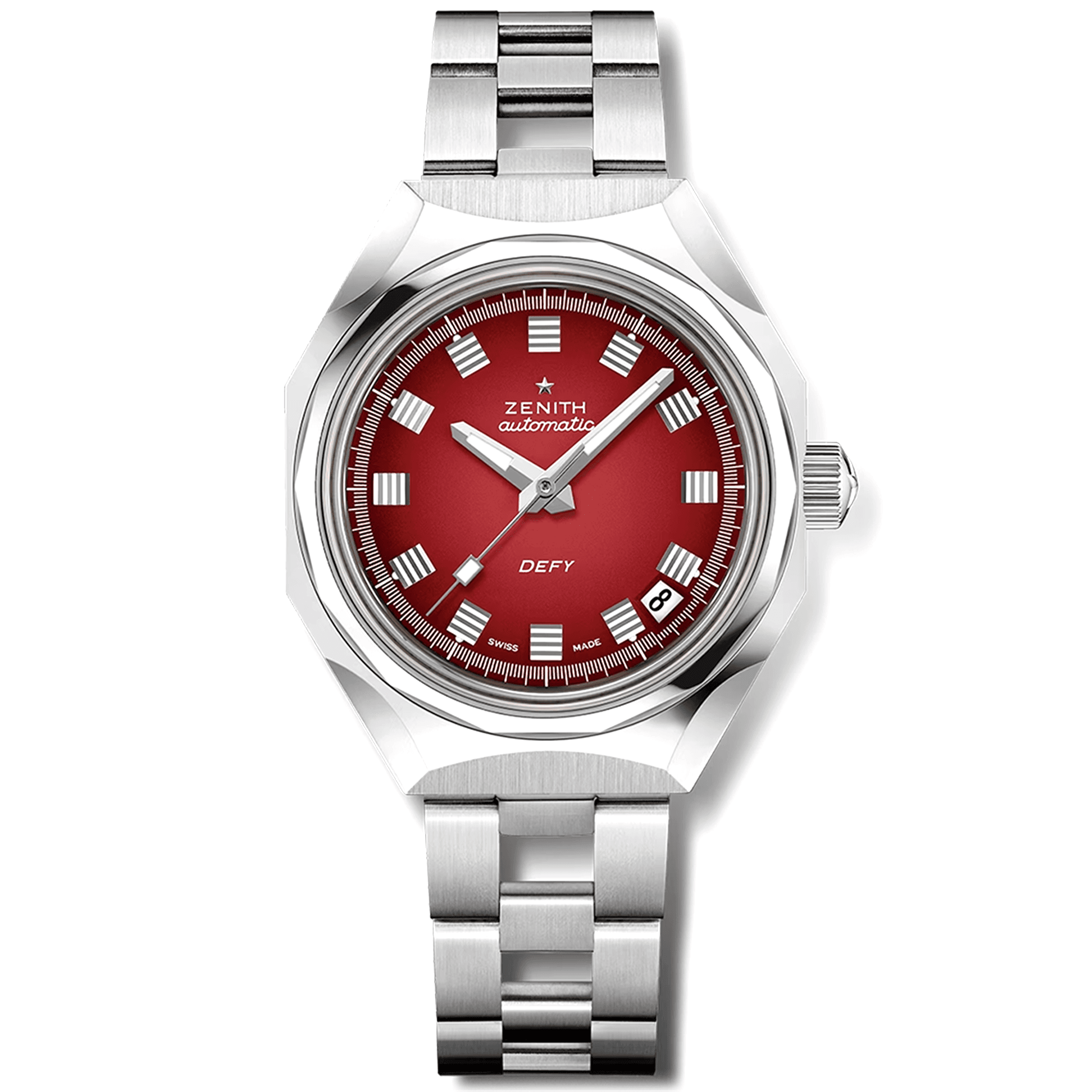 Zenith DEFY Revival A3691 37mm Ruby Red Dial Automatic Bracelet Watch - Berry's Jewellers