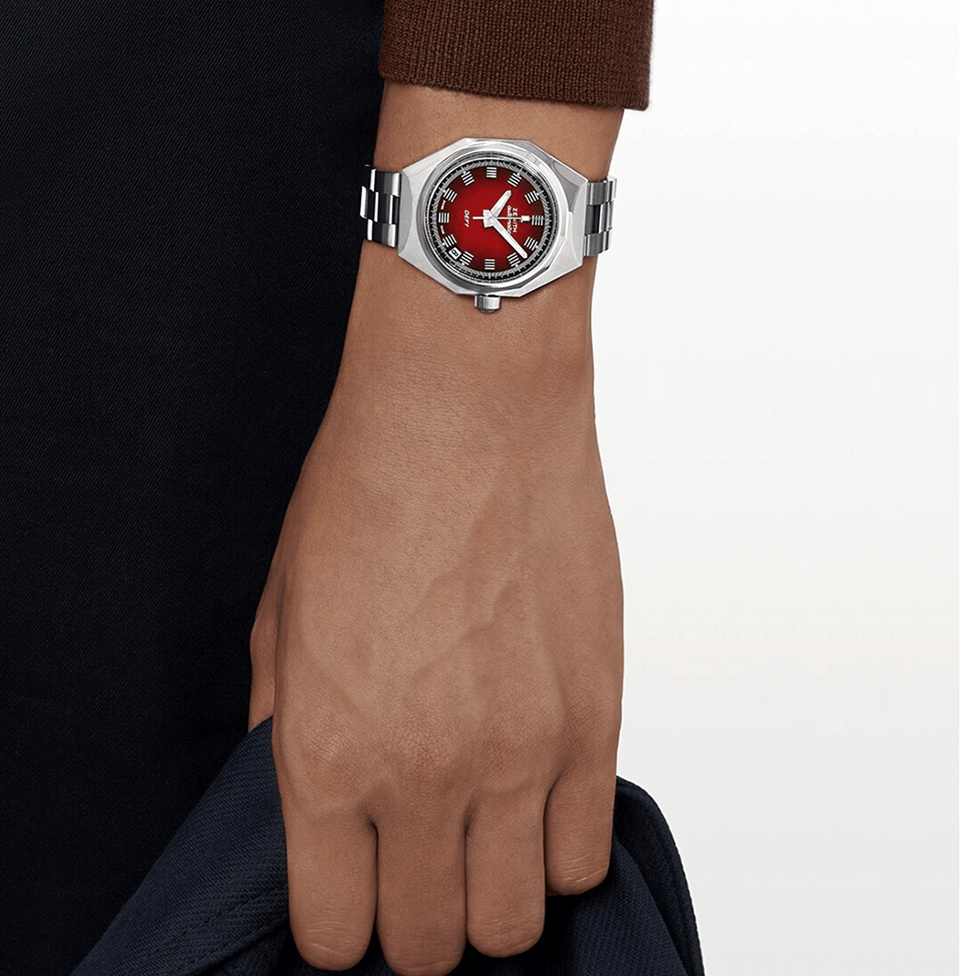 Zenith DEFY Revival A3691 37mm Ruby Red Dial Automatic Bracelet Watch - Berry's Jewellers