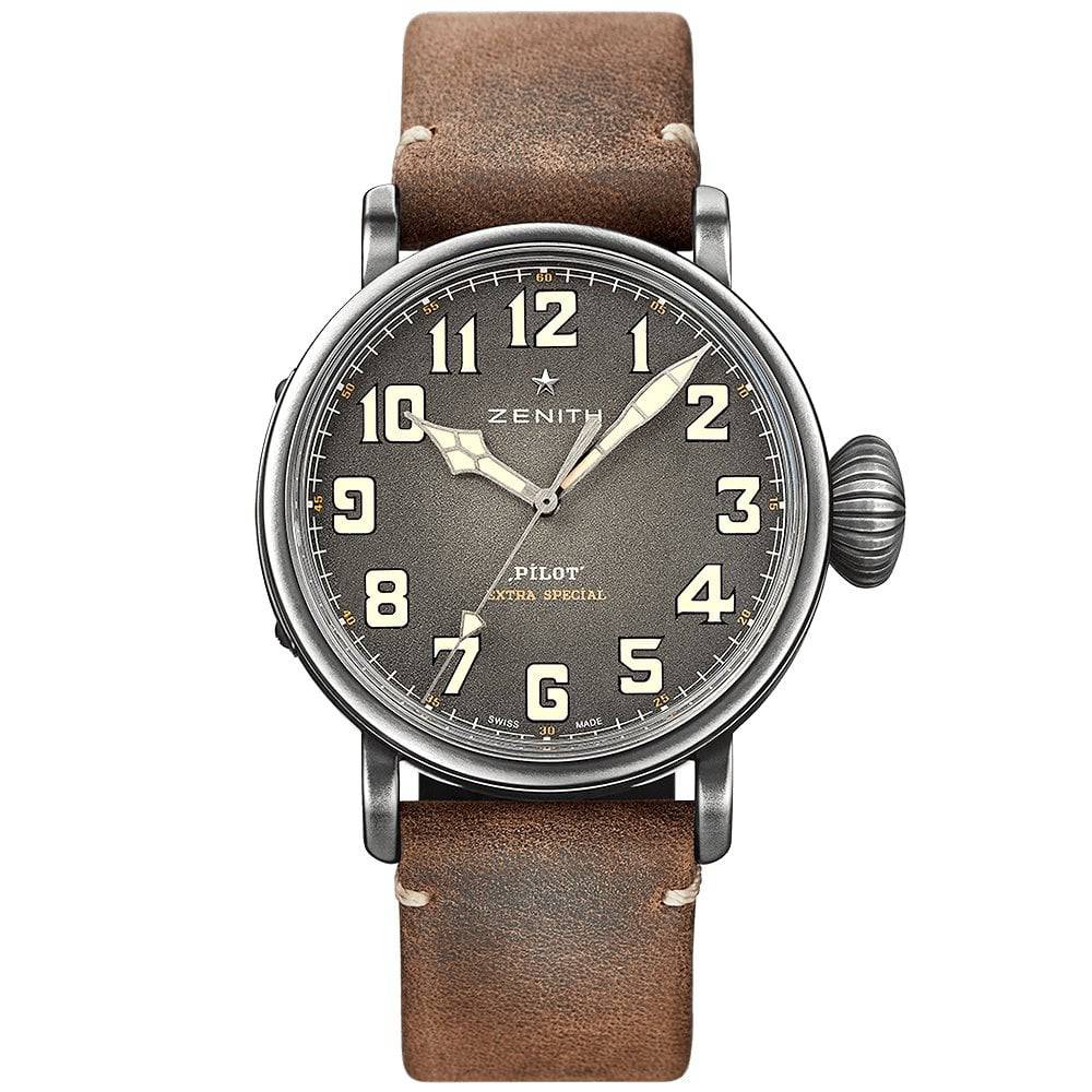 PILOT Type 20 'Ton Up' 45mm Slate Dial Men's Automatic Strap Watch