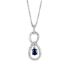 18ct White Gold Sapphire And Diamond Necklace