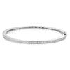 18ct White Gold Princess Cut Diamond Bangle