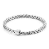 Eka 18ct White Gold Bracelet With Pave Diamond Set Rondel