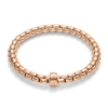 Flex'it Eka 18ct Rose Gold Bracelet With Rose Gold Plain Rondel