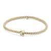 Prima 18ct Yellow Gold Bracelet With Diamond Set And Plain Rondels