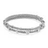 Prima 18ct White Gold Double Row Bracelet With Diamond Set Rondels