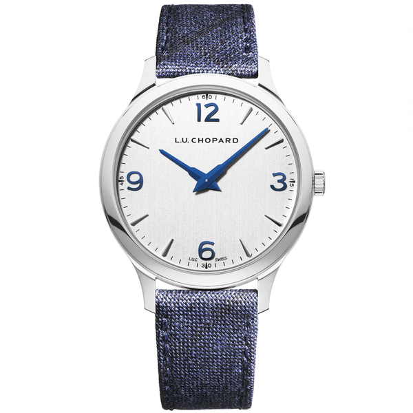 Chopard L.U.C XP Silver Blue Dial Ladies Fabric Strap Men s Watch