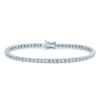 Berry's 18ct White Gold Brilliant Cut Diamonds Four Claw Set Tennis Bracelet - Berry's Jewellers