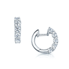 18ct White Gold Diamond Half Hoop Earrings