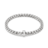 Eka 18ct White Gold Bracelet With Single Diamond Set Rondel