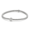 Eka 18ct White Gold Bracelet With Pave Set Diamond Disc