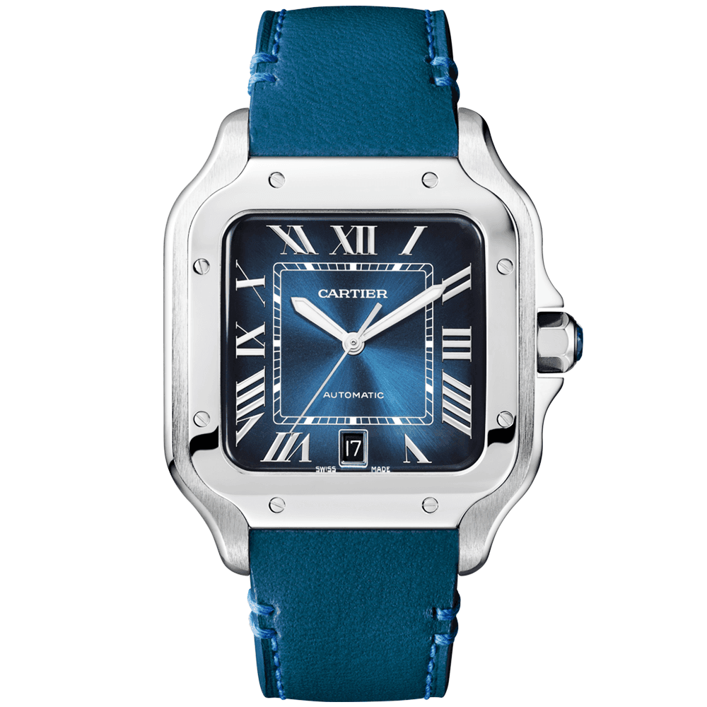 A gents Cartier Santos bi colour metal bracelet watch