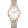 Elegant 37mm White Dial & Two-Tone Bracelet Men's Watch