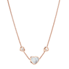 Chopard 18ct Rose Gold Happy Hearts Pendant With Mother of Pearl And Two Floating Diamonds - Berry's Jewellers