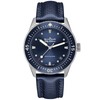 Fifty Fathoms Bathyscaphe 38mm Blue Dial & Canvas Strap Watch