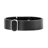 L'Homme Alpha Black Leather Bracelet