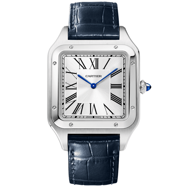 Cartier santos watch leather strap hot sale