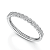 Platinum Diamond Fancy Grain Edged Half Eternity Ring