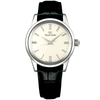 Elegance 37mm Silver Dial Manual-Wind Strap Watch