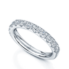 Platinum Round Brilliant-Cut Diamond 3mm Half Eternity Ring