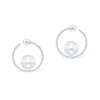 Lucky Move PM Creoles 18ct white gold diamond earrings