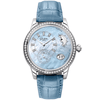 PanoMatic Luna 39mm Blue Mother of Pearl Dial Ladies Strap Watch