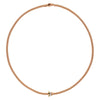 Prima 18ct Rose Gold Necklace With Three Multi-Tone Rondels