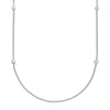 Prima 18ct White Gold Long Necklace With Pave Set Diamond Rondels