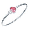 Chopard 18ct White Gold Happy Hearts Natalia Vodianova's "Naked Heart Foundation" Pink Mother Of Pearl & Diamond Bangle - Berry's Jewellers