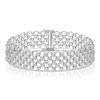 Berry's 18ct White Gold Round Brilliant Diamond Rub Over Mesh Link Bracelet - Berry's Jewellers