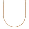 Prima 18ct Rose Gold Long Necklace With Multi-Tone Gold Rondels