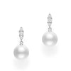 Morning Dew 18ct White Gold Pearl & Diamond Earrings