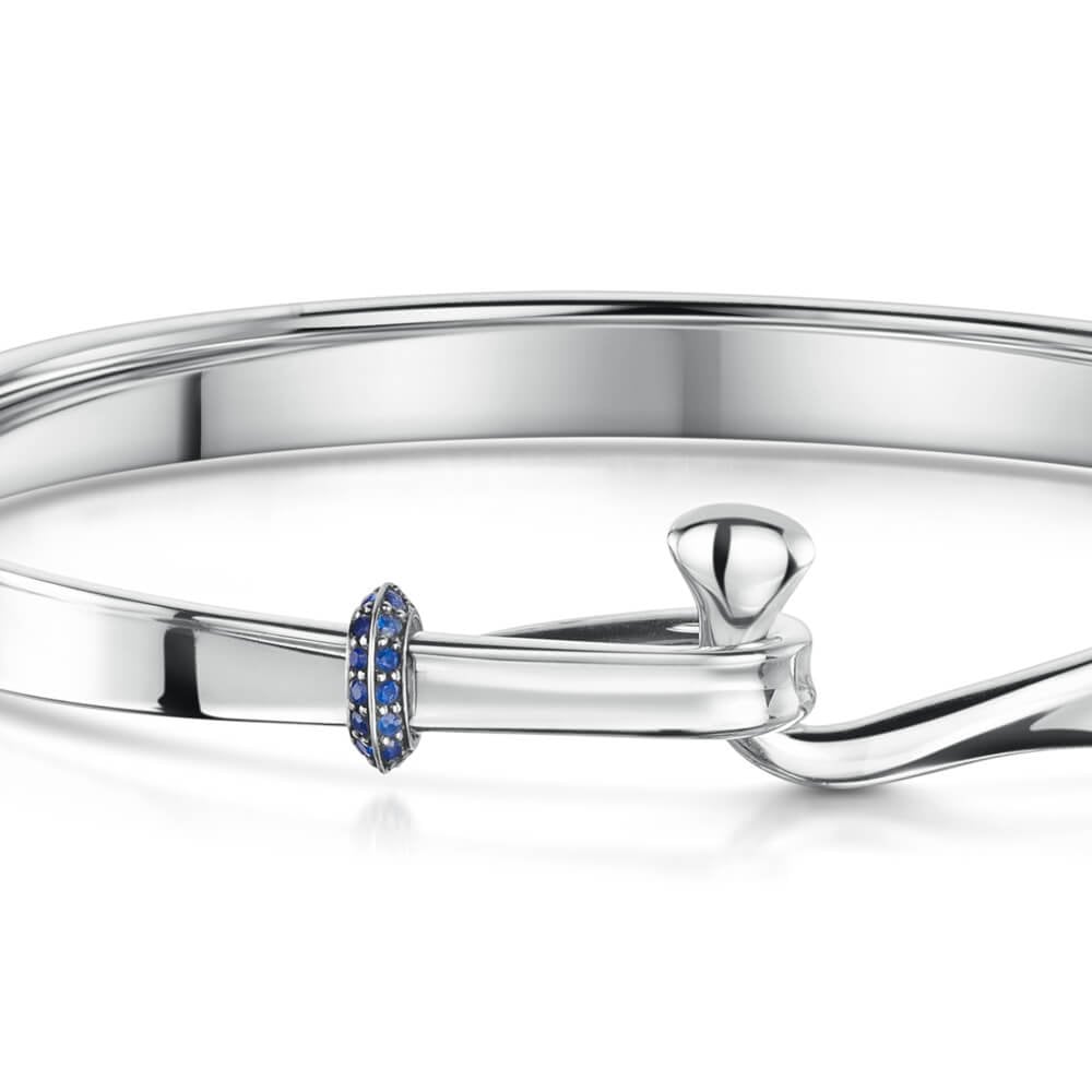 Silver and clearance sapphire bracelet