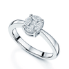 Berry's Platinum Princess Cut And Marquise Cut Diamond Oval Shape Cluster Ring - Berry's Jewellers