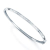 18ct White Gold Baguette Cut Diamond Channel Set Bangle